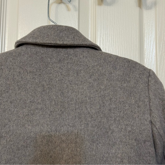 LOFT Wool Blend Double Breasted Coat in Light Gray Size XSP - Picture 9 of 10